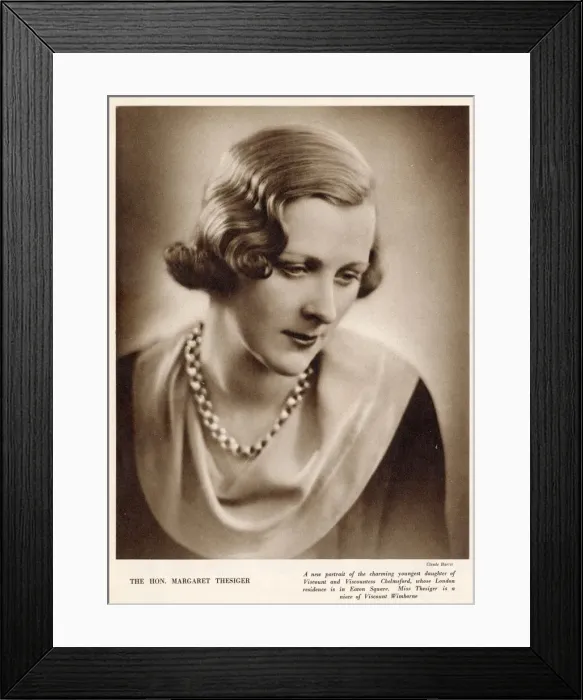 Framed Print : Margaret Thesiger, later Monck (1911-1991), youngest daughter of Frederic Thesiger Framed Print : Margaret Thesiger, later Monck (1911-1991), youngest daughter of Frederic Thesiger