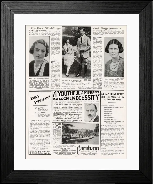 Framed Print : Tatler Weddings and Engagements page Framed Print : Tatler Weddings and Engagements page