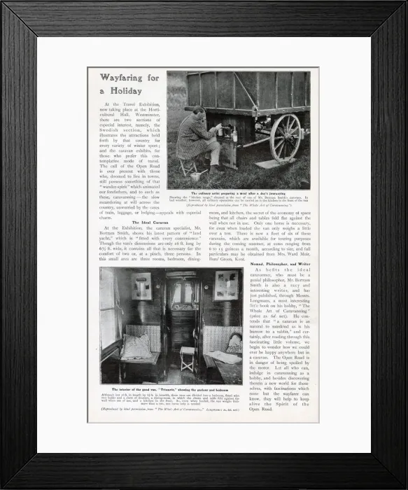 Framed Print : Wayfaring for a Holiday (Bertram Smith) - preparing a meal after a days journeying Framed Print : Wayfaring for a Holiday (Bertram Smith) - preparing a meal after a days journeying