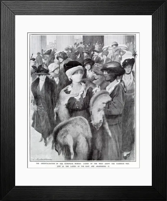Framed Print : The Orientalism of the European Woman, 1913