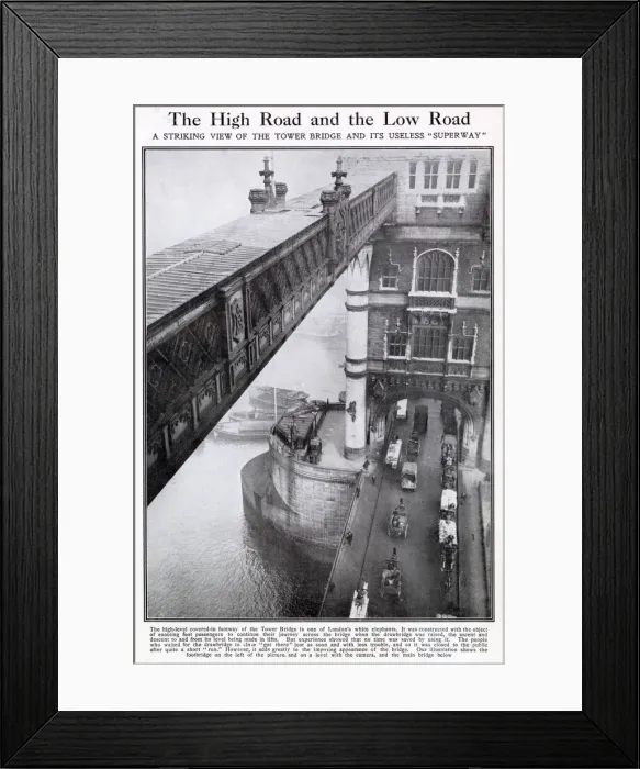 Framed Print : Tower Bridge - the High Road and the Low Road Framed Print : Tower Bridge - the High Road and the Low Road