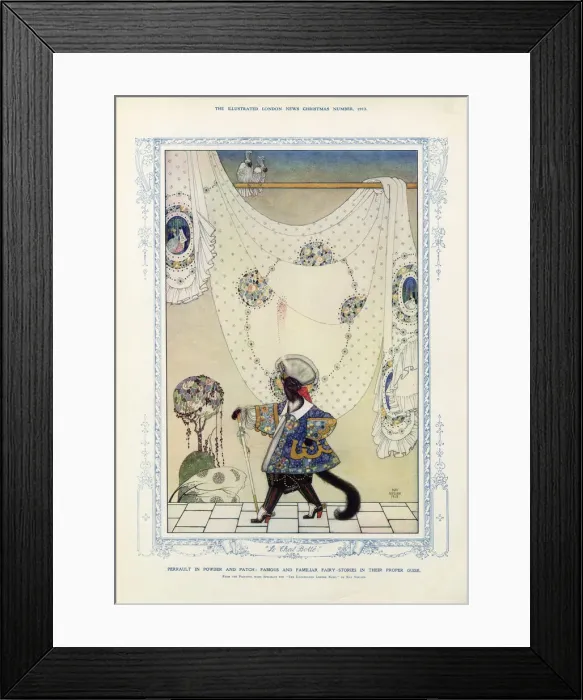 Framed Print : Perrault in Powder and Patch - Fmaous and Familiar fairy stories in their proper guise