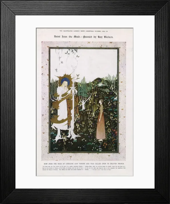 Framed Print : Saint Joan the Maid by Kay Nielsen. How Joan the Maid of Lorraine saw visions