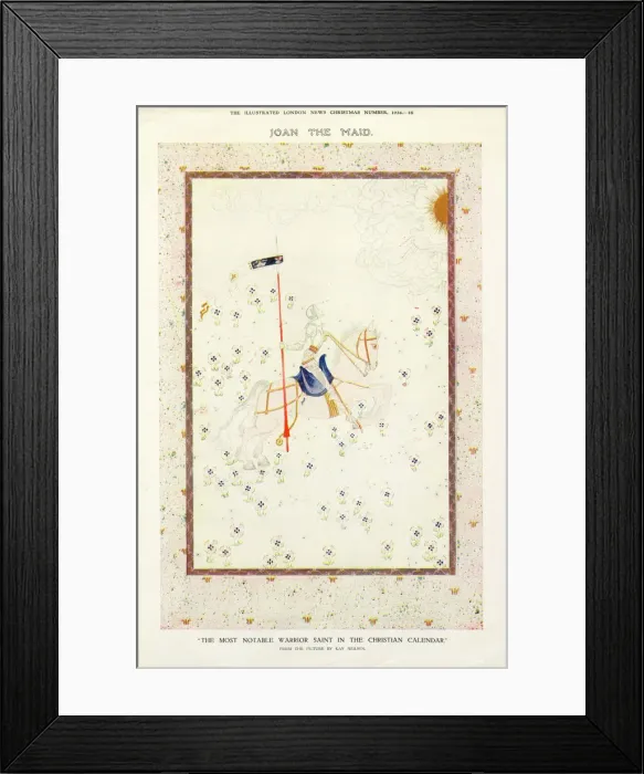 Framed Print : Joan the Maid - Kay Nielsen. The Most Noble Warrior Saint in the Christian Calendar Framed Print : Joan the Maid - Kay Nielsen. The Most Noble Warrior Saint in the Christian Calendar