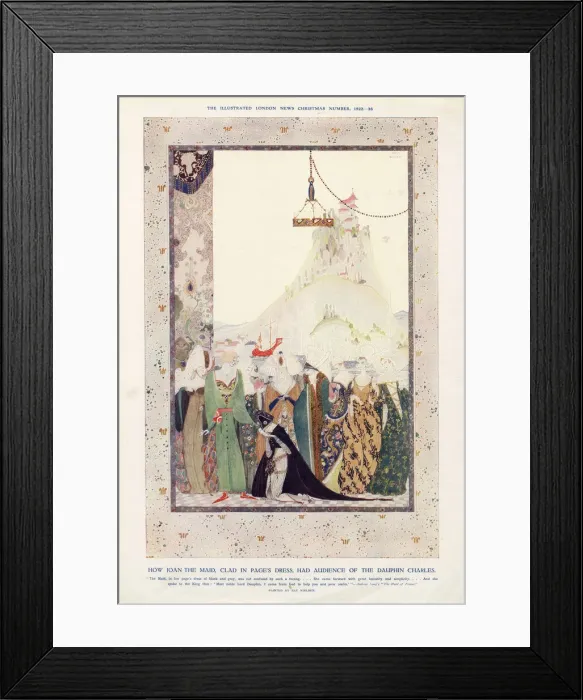 Framed Print : Joan of Arc - How Joan the Maid, clad in Pages Dress, had audience of the Dauphin Framed Print : Joan of Arc - How Joan the Maid, clad in Pages Dress, had audience of the Dauphin