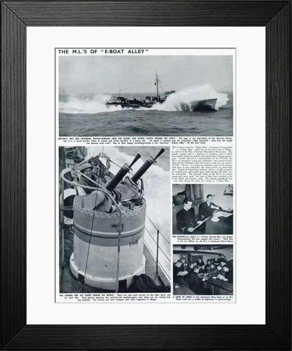 Framed Print : WW2 - The Motor Launches of E-Boat Alley Framed Print : WW2 - The Motor Launches of E-Boat Alley