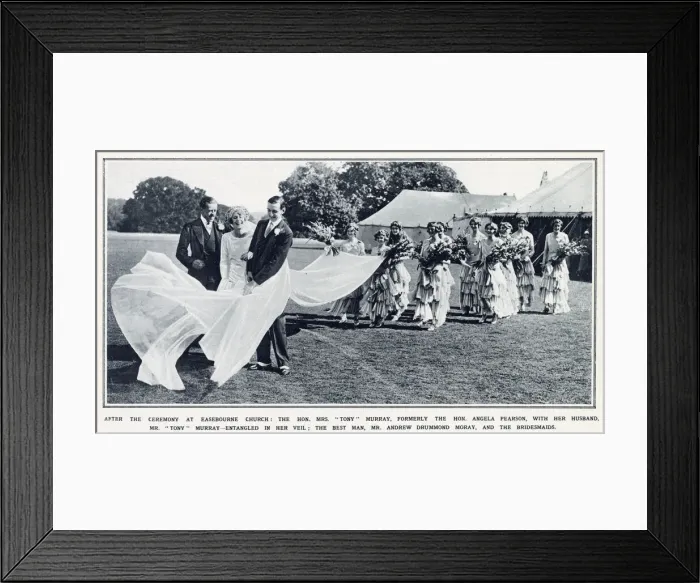 Framed Print : Marriage of Hon. Angela Pearson to Tony Murray - Cowdray