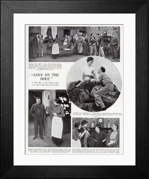 Framed Print : Page from The Illustrated Sporting & Dramatic News of Walter Greenwoods play Framed Print : Page from The Illustrated Sporting & Dramatic News of Walter Greenwoods play