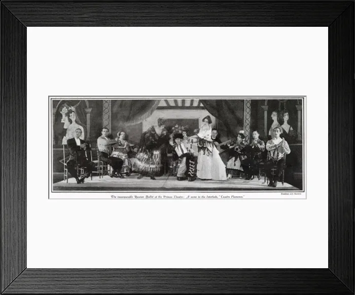Framed Print : A suite of Andalusian dances - Cuadro Flamenco performed during the Interlude of Framed Print : A suite of Andalusian dances - Cuadro Flamenco performed during the Interlude of
