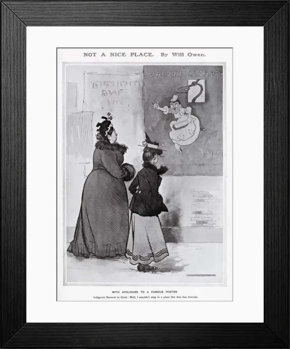 Framed Print : Indignant General to Cook: Well I wouldn t stay in a place like that five minutes Framed Print : Indignant General to Cook: Well I wouldn t stay in a place like that five minutes