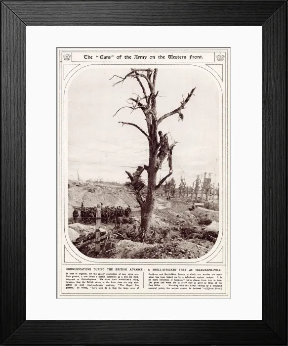 Framed Print : Communications During the British Advance 1916