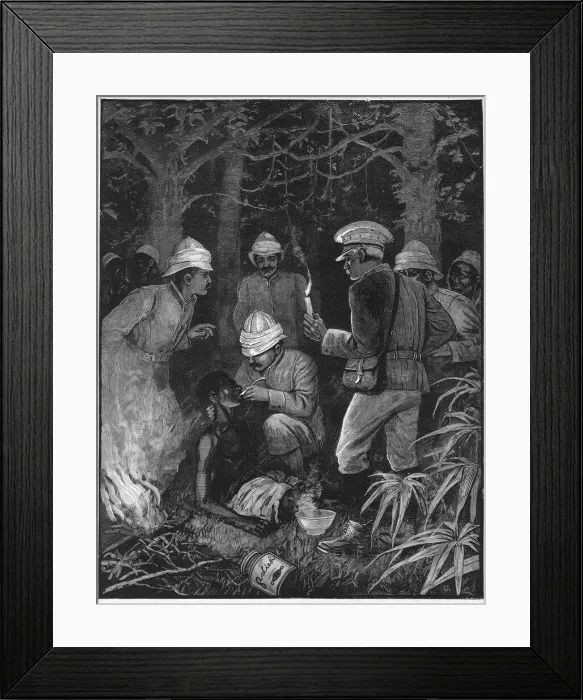 Framed Print : Poorly Madi warrior fed Liebig Extract - Stanley Framed Print : Poorly Madi warrior fed Liebig Extract - Stanley
