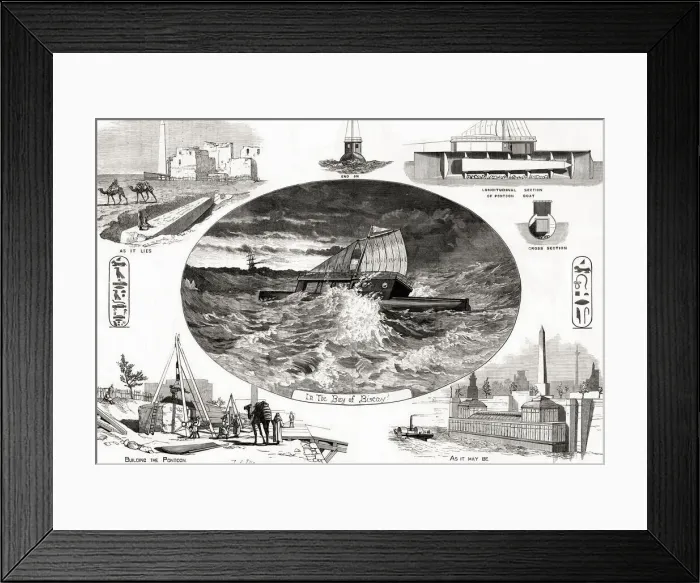 Framed Print : Proposed method for the removal of Cleopatras Needle from Alexandria Framed Print : Proposed method for the removal of Cleopatras Needle from Alexandria
