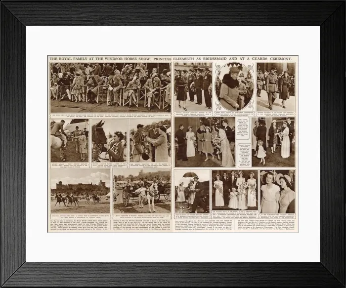 Framed Print : Double page spread from The Illustrated London News showing photographs of the royal Framed Print : Double page spread from The Illustrated London News showing photographs of the royal