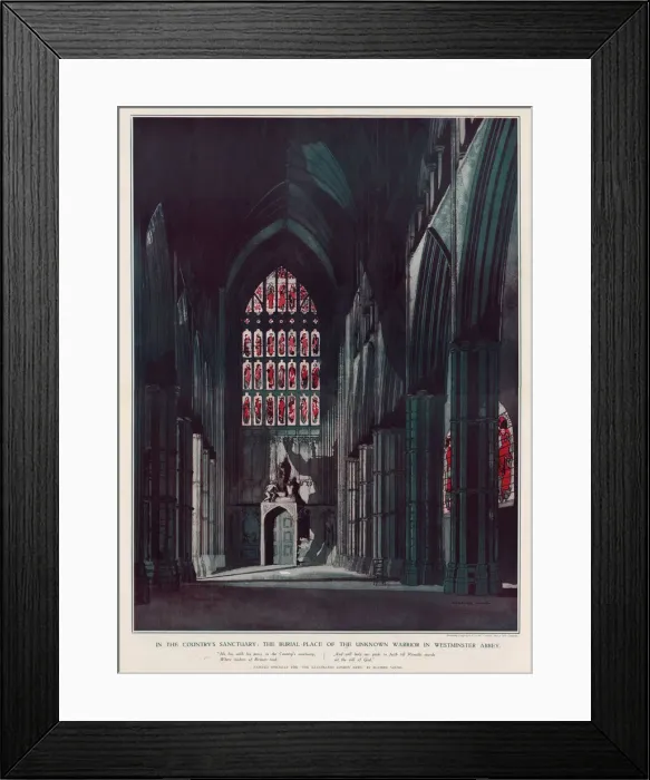 Framed Print : In the Countrys sanctuary: the burial place of the Unknown Warrior in Westminster Abbey