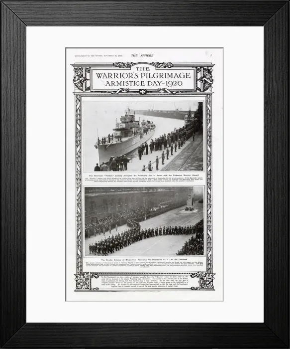 Framed Print : The Sphere Unknown Warrior Special Supplement (Page 1) Framed Print : The Sphere Unknown Warrior Special Supplement (Page 1)