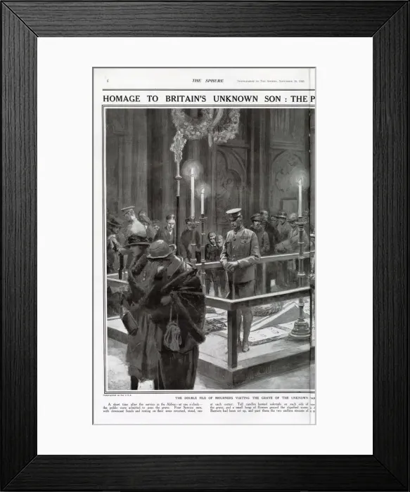 Framed Print : The Sphere Unknown Warrior Special Supplement (Page 6) Framed Print : The Sphere Unknown Warrior Special Supplement (Page 6)