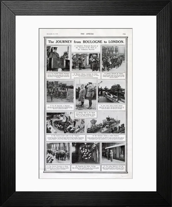 Framed Print : Unknown warrior - journey from Boulogne to London 1920 Framed Print : Unknown warrior - journey from Boulogne to London 1920