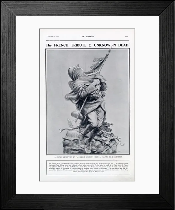 Framed Print : French tribute to the unknown dead 1920 Framed Print : French tribute to the unknown dead 1920