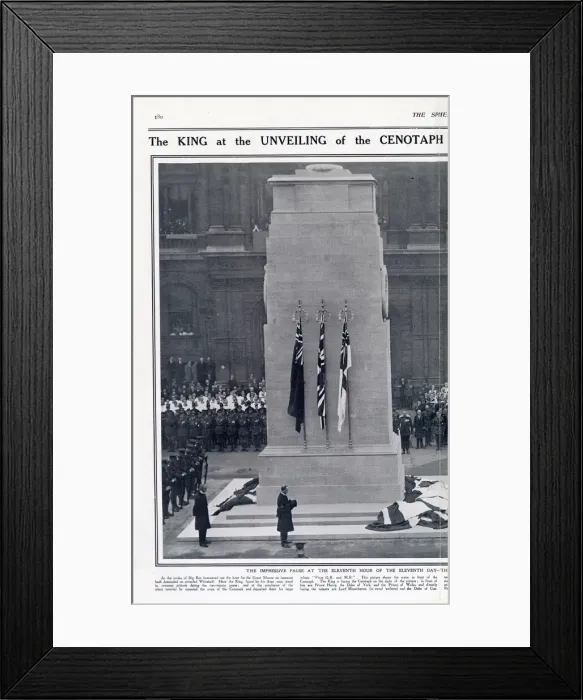 Framed Print : George V at the unveiling of Cenotaph 1920