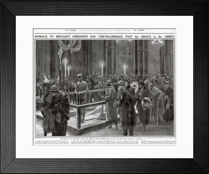 Framed Print : Pilgrimage past the Unknown Warrior, 1920 Framed Print : Pilgrimage past the Unknown Warrior, 1920