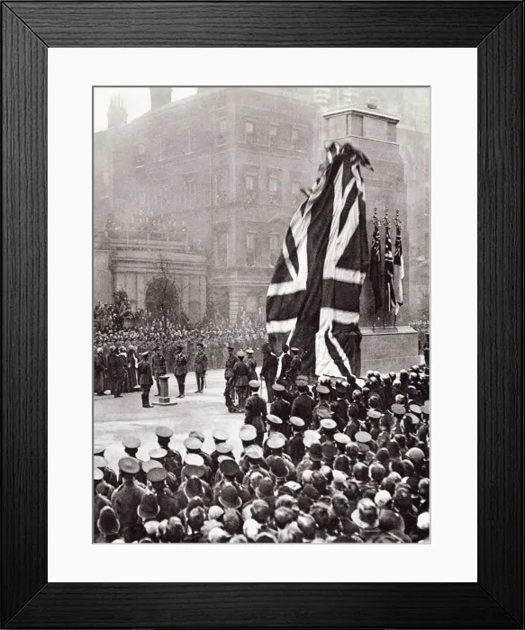 Framed Print : The moment of the unveiling of the Cenotaph on Armistice Day, 11th November 1920 Framed Print : The moment of the unveiling of the Cenotaph on Armistice Day, 11th November 1920