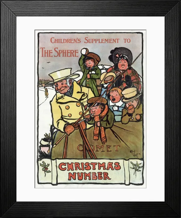 Framed Print : Christmas scene by Cecil Aldin Framed Print : Christmas scene by Cecil Aldin
