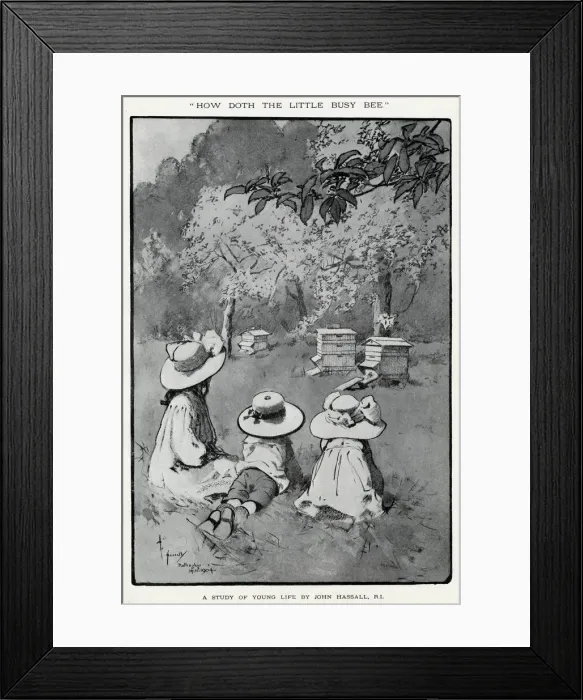 Framed Print : How Doth the Little Busy Bee by John Hassall Framed Print : How Doth the Little Busy Bee by John Hassall