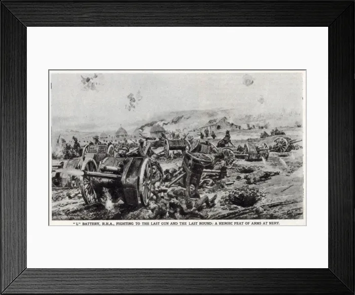 Framed Print : WW1- L Battery in action at Nery Framed Print : WW1- L Battery in action at Nery