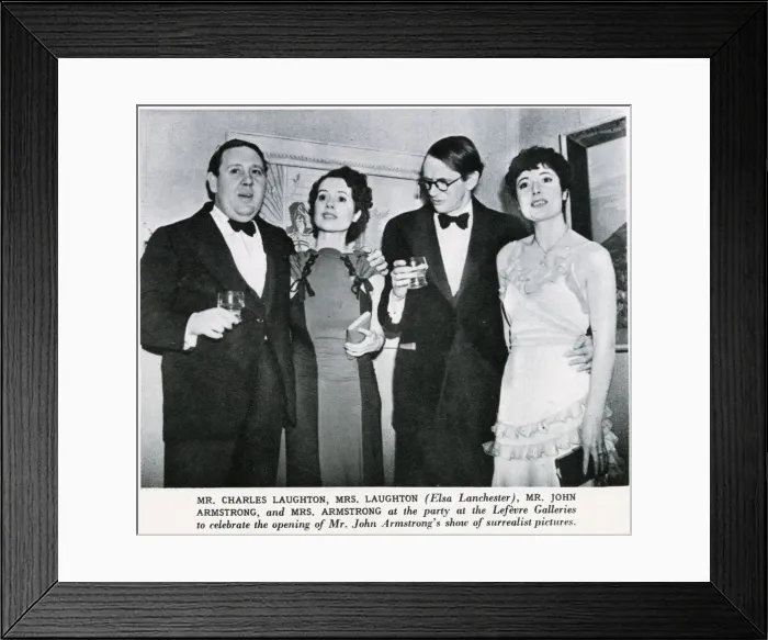 Framed Print : John and Benita Armstrong with Charles & Elsa Laughton Framed Print : John and Benita Armstrong with Charles & Elsa Laughton