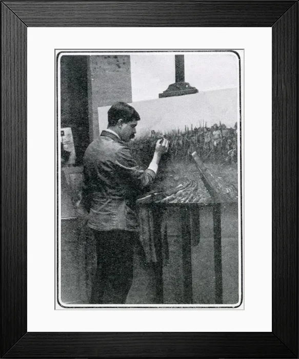 Framed Print : John Hassall painting The Morning of Agincourt Framed Print : John Hassall painting The Morning of Agincourt