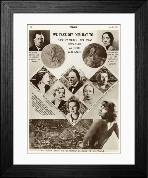 Framed Print : Celebrities in the guise of Gods and Muses - Anrep Mosaic Framed Print : Celebrities in the guise of Gods and Muses - Anrep Mosaic