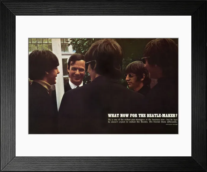 Framed Print : What now for the Beatle-maker? Brian Epstein - English music entrepreneur who managed Framed Print : What now for the Beatle-maker? Brian Epstein - English music entrepreneur who managed