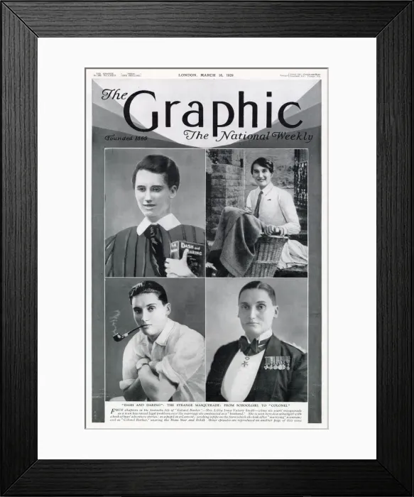 Framed Print : Colonel Barker - Valerie Smith Page from The Graphic reporting on the case of Colonel
