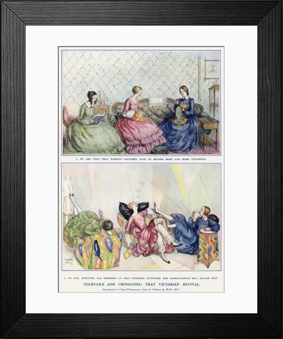 Framed Print : Cocktails and Crinolines, 1929 Cocktails and Crinolines: That Victorian Revival. 1 Framed Print : Cocktails and Crinolines, 1929 Cocktails and Crinolines: That Victorian Revival. 1