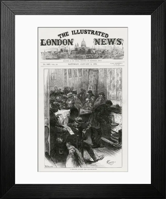 Framed Print : A Communist Club-Room in Leicester Square