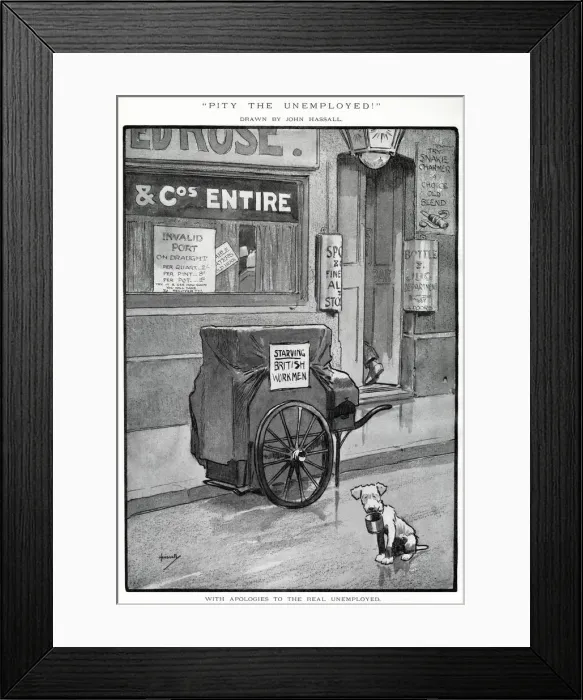 Framed Print : Pity the Unemployed by John Hassall
