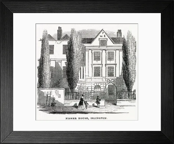 Framed Print : Fisher House, Islington, London. Date: 1845 Framed Print : Fisher House, Islington, London. Date: 1845