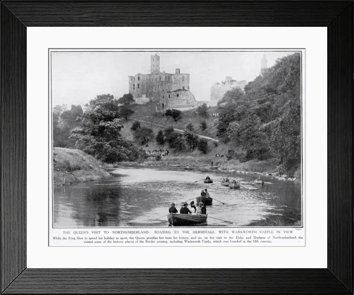 Framed Print : Queen Marys visit to the Duke and Duchess ofNorthumberland