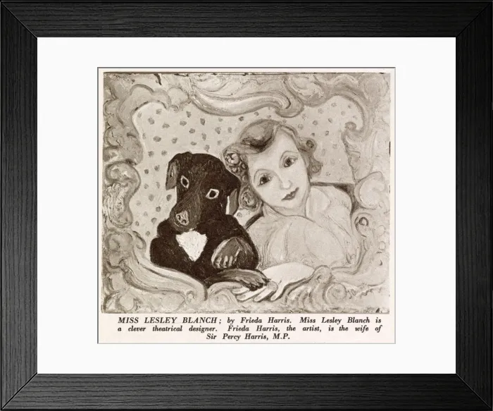 Framed Print : Miss Leslie Blanch by Frieda Harris Framed Print : Miss Leslie Blanch by Frieda Harris