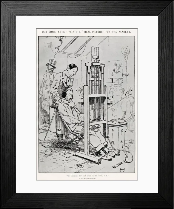 Framed Print : The Visitor: Its not meant to be comic is it?'An artist Framed Print : The Visitor: Its not meant to be comic is it?'An artist