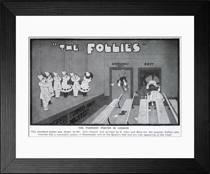 Framed Print : Follies poster by John Hassall Framed Print : Follies poster by John Hassall