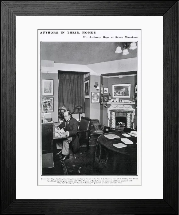 Framed Print : Anthony Hope Hawkins (1863 - 1933), English novelist and playwright Framed Print : Anthony Hope Hawkins (1863 - 1933), English novelist and playwright