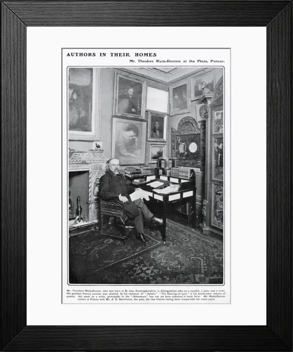 Framed Print : Theodore Watts-Dunton (1832 - 1914), poet, poetry critic and friend of Algernon Swinburne