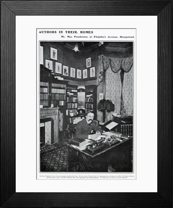 Framed Print : Sir Max Pemberton (1863 - 1950), popular British novelist Framed Print : Sir Max Pemberton (1863 - 1950), popular British novelist