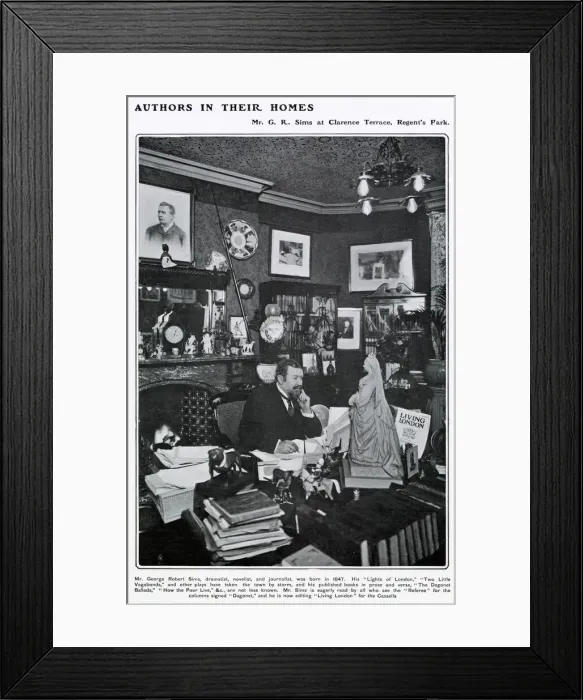 Framed Print : George Robert Sims (1847 - 1922), journalist, writer and publisher