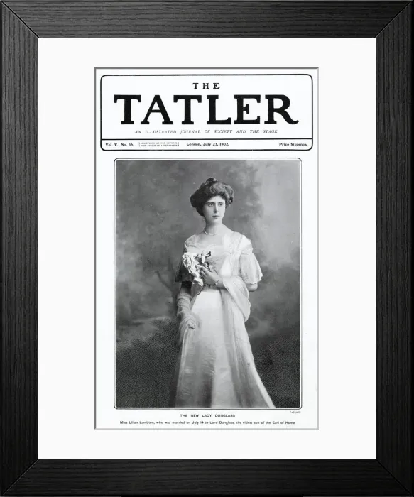 Framed Print : Front cover of The Tatler featuring a photograph of Lilian Lambton