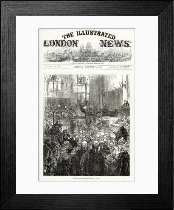 Framed Print : Trial of the Detectives at the Old Bailey