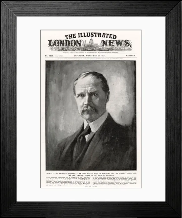 Framed Print : Andrew Bonar Law (1858 - 1923), British Conservative politician who served as Prime