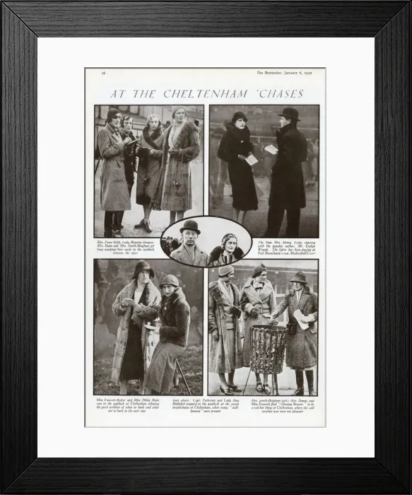 Framed Print : At the Cheltenham Chases, 1932. Society news from the racecourse